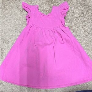 Amazon Pink Flutter Sleeve Kids Dress